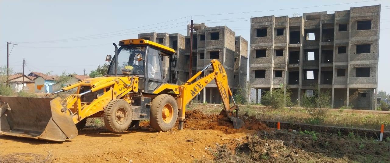 राजनांदगांव : अवैध कॉलोनियों पर चला प्रशासन का बुलडोजर
