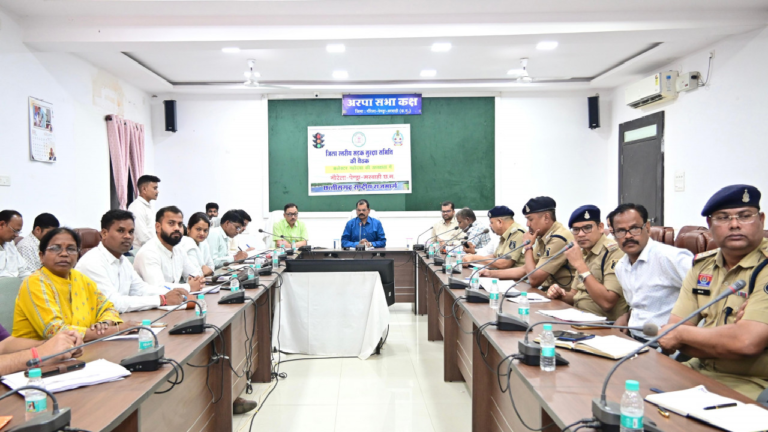 कलेक्टर की अध्यक्षता में जिला स्तरीय सड़क सुरक्षा समिति की बैठक आयोजित
