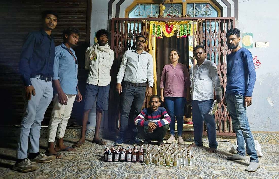राजनांदगांव : आबकारी विभाग की कार्रवाई : 11.700 बल्क लीटर मदिरा जप्त