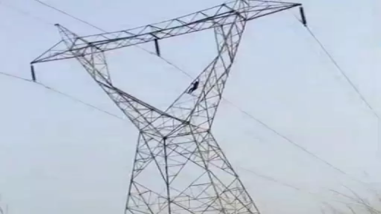 CG : अरे पत्नी को बुलाओं, हाईटेंशन बिजली टॉवर में चढ़कर पति ने किया ड्रामा …