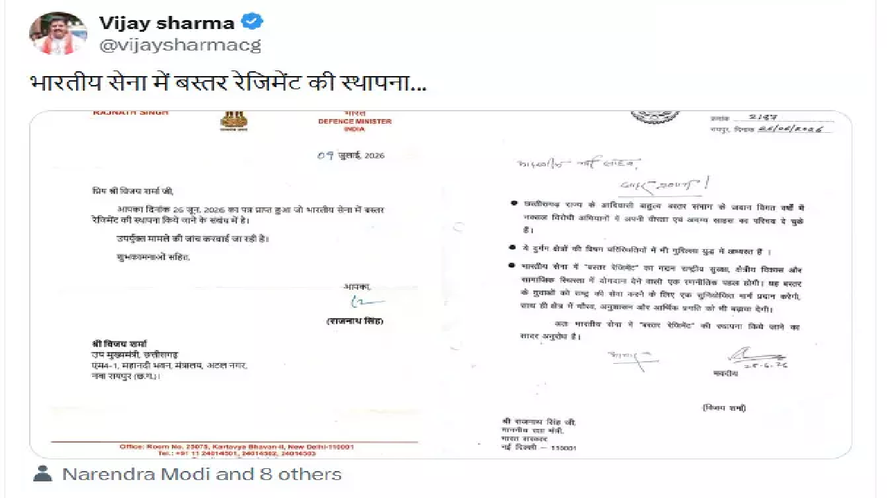 CG : भारतीय सेना में बस्तर रेजिमेंट की स्थापना करने प्रक्रिया शुरू …