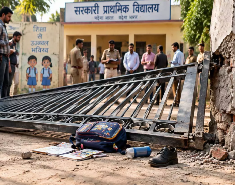 CG : बलौदाबाजार में स्कूल गेट गिरने से मासूम की मौत लापरवाही पर उठे सवाल…