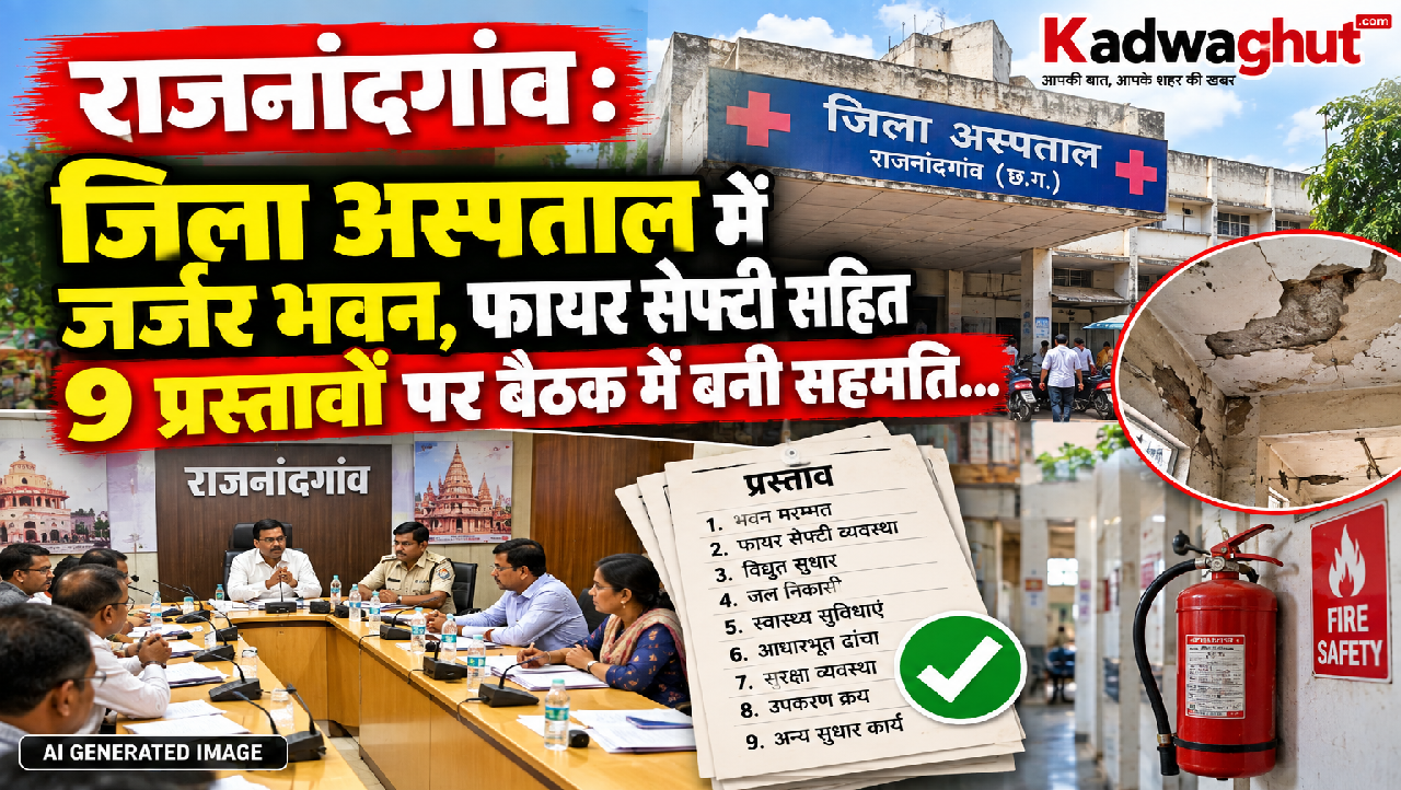 राजनांदगांव : जिला अस्पताल में जर्जर भवन, फायर सेफ्टी सहित 9 प्रस्तावों पर बैठक में बनी सहमति…