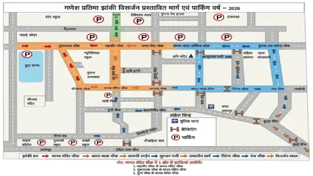 राजनांदगांव : आज गणेश विसर्जन झांकी : दोपहर 2 बजे से शहर में भारी वाहनों की नो-एंट्री…
