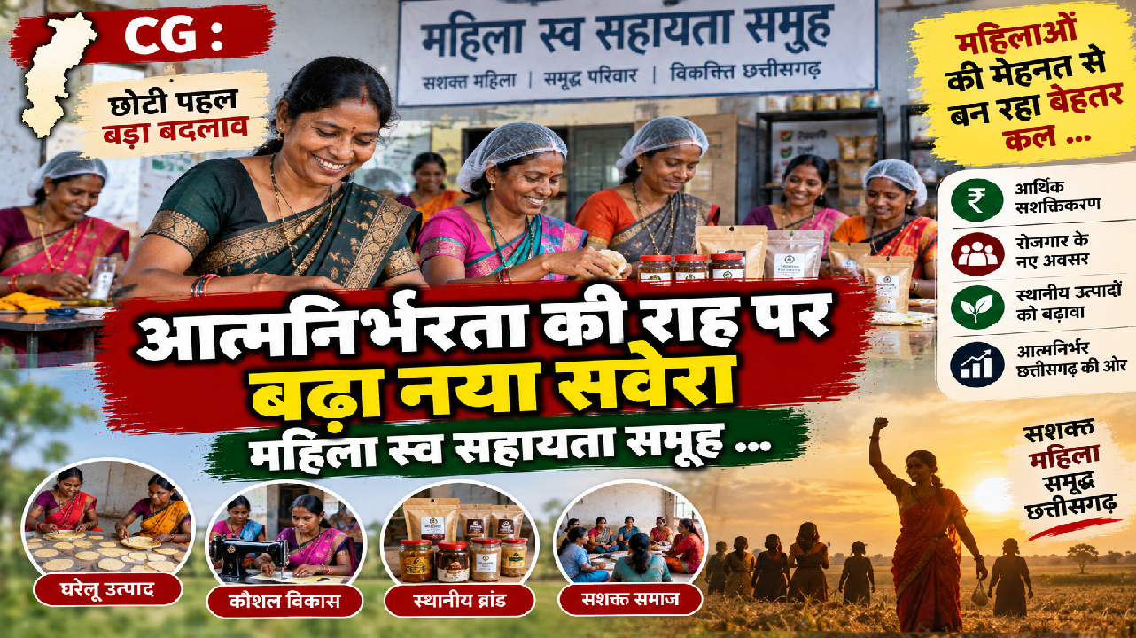CG : आत्मनिर्भरता की राह पर बढ़ा नया सवेरा महिला स्व सहायता समूह …