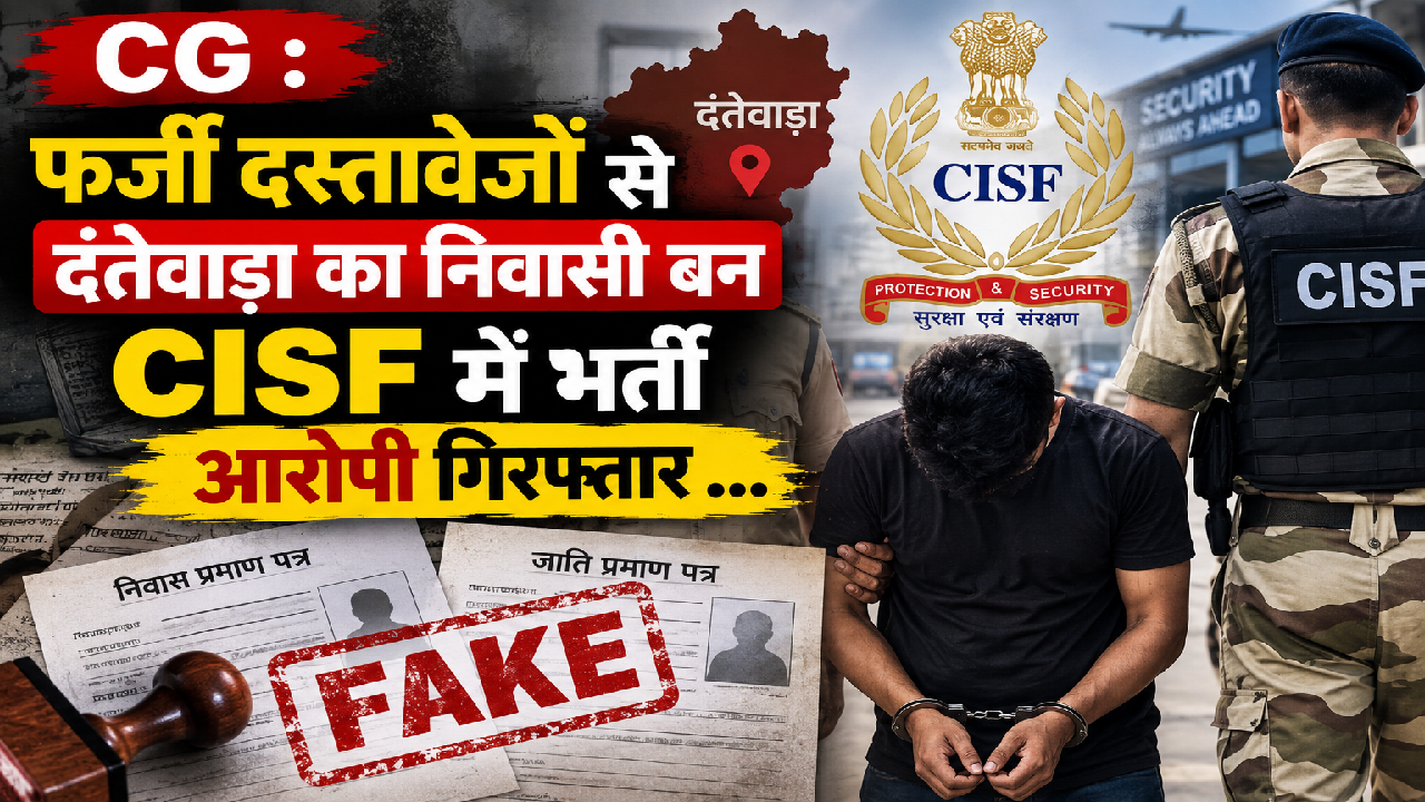 CG : फर्जी दस्तावेजों से दंतेवाड़ा का निवासी बन CISF में भर्ती आरोपी गिरफ्तार …