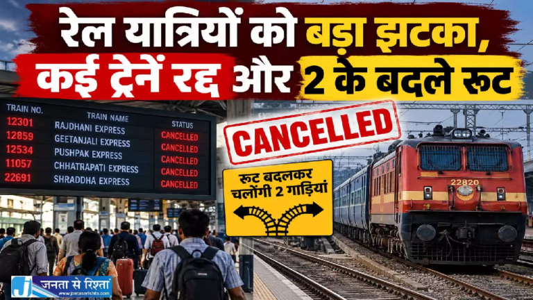CG : रेल यात्रियों को बड़ा झटका, कई ट्रेनें रद्द और 2 के बदले रूट …