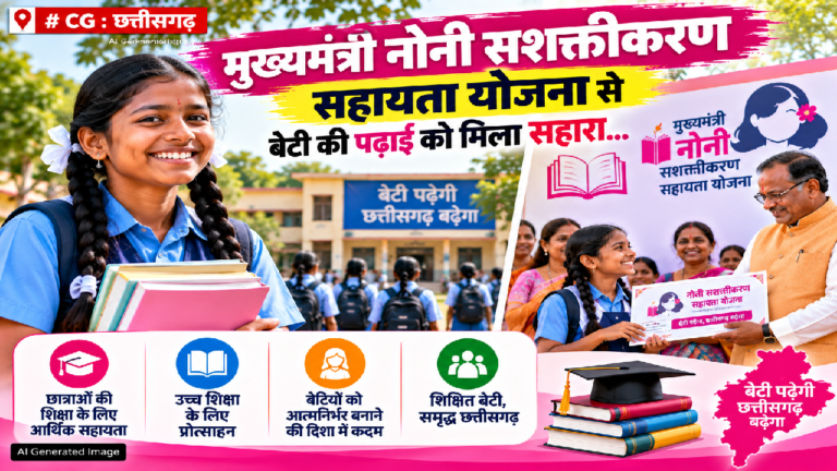 CG : मुख्यमंत्री नोनी सशक्तीकरण सहायता योजना से बेटी की पढ़ाई को मिला सहारा…