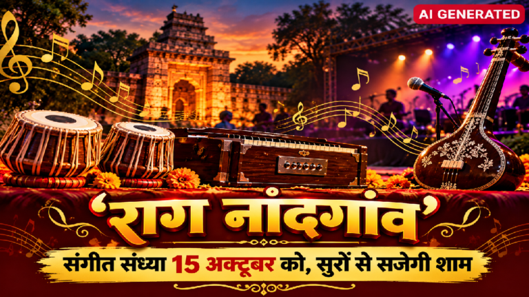 राजनांदगांव : ‘राग नांदगांव’ संगीत संध्या 15 अक्टूबर को, सुरों से सजेगी शाम...