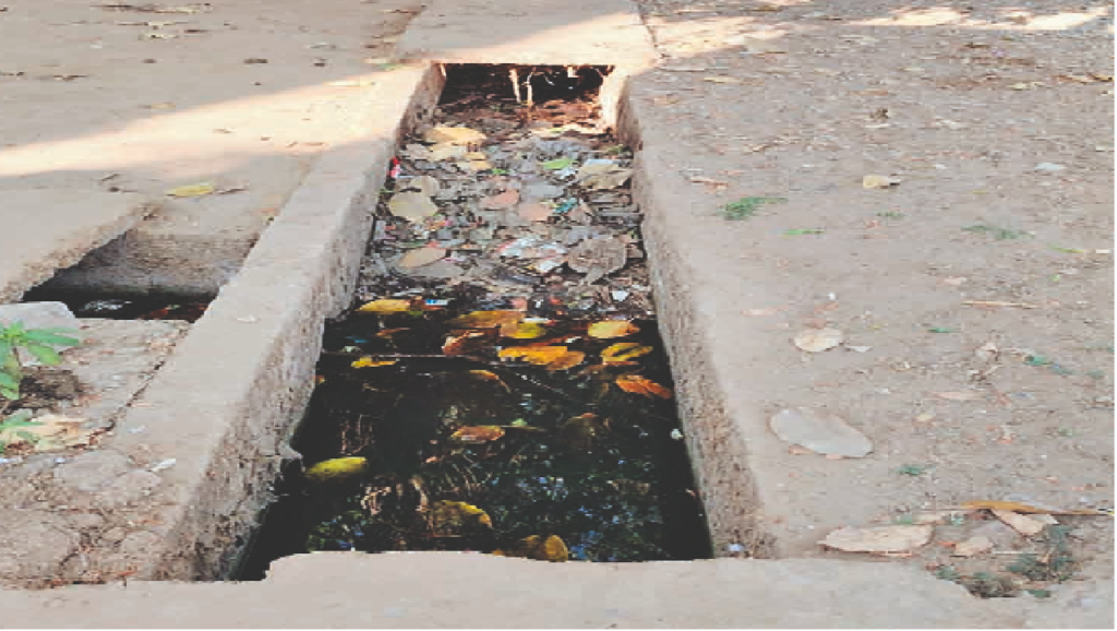 राजनांदगांव : सर्विस लेन किनारे खुली नालियों में भर रहा कचरा...