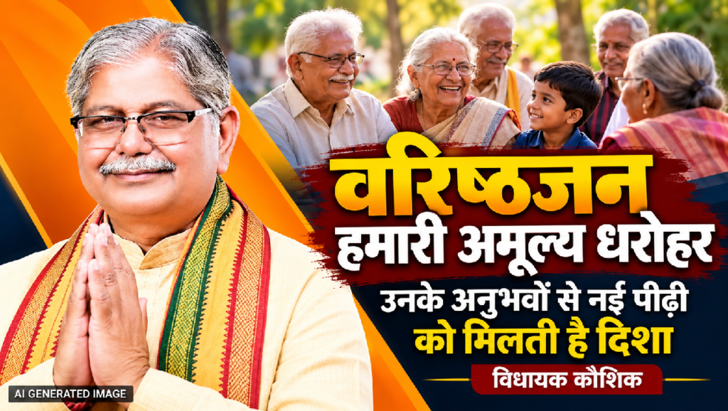 CG : वरिष्ठजन हमारी अमूल्य धरोहर, उनके अनुभवों से नई पीढ़ी को मिलती है दिशा : विधायक कौशिक…