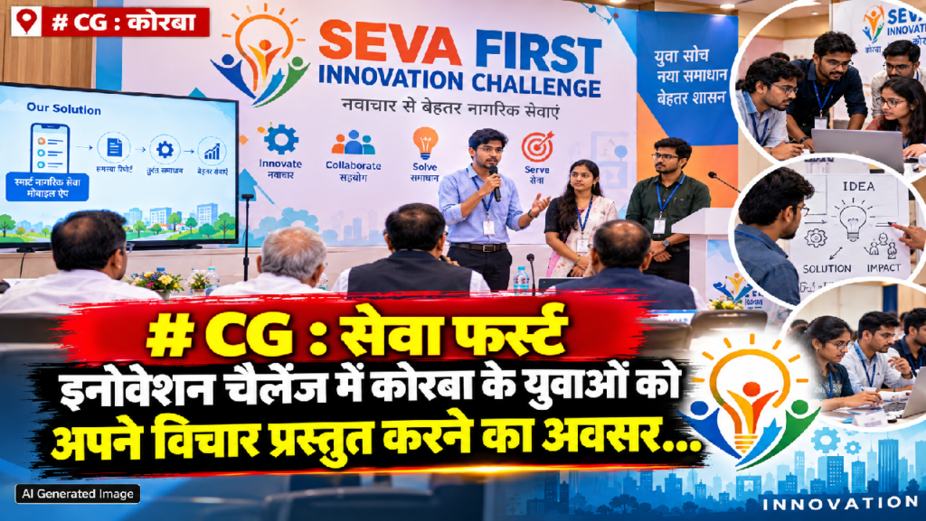 CG : सेवा फर्स्ट इनोवेशन चैलेंज में कोरबा के युवाओं को अपने विचार प्रस्तुत करने का अवसर…