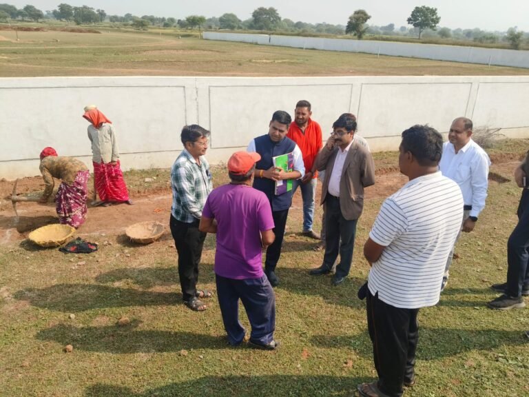 राजनांदगांव : कलेक्टर ने ग्राम सुंदरा में विभिन्न विकास कार्यों एवं शासकीय योजनाओं का किया निरीक्षण