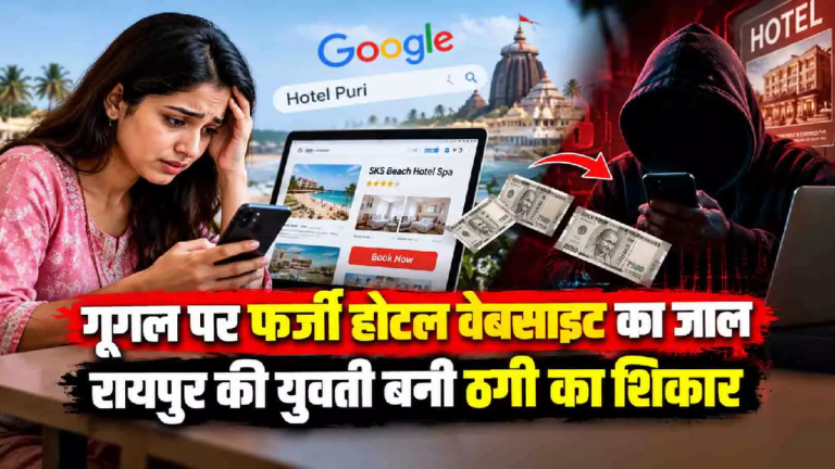 CG : गूगल पर फर्जी होटल वेबसाइट का जाल, रायपुर की युवती बनी ठगी का शिकार …
