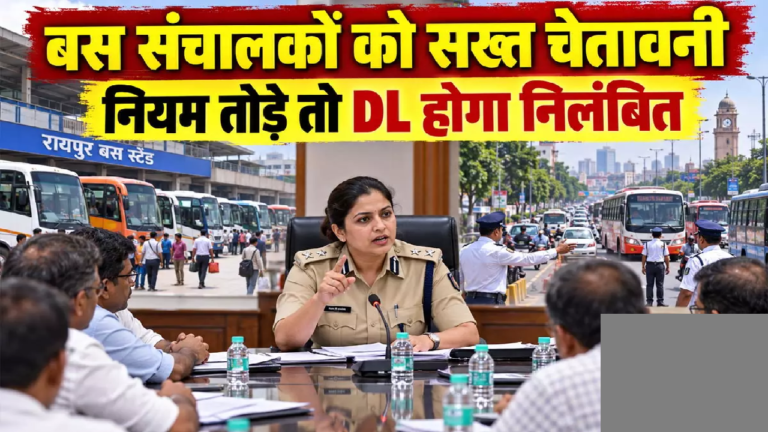 CG : DCP अर्चना झा ने दी बस ऑपरेटरों को कड़ी चेतावनी, नियम तोड़े तो ड्राइविंग लाइसेंस होगा निलंबित …