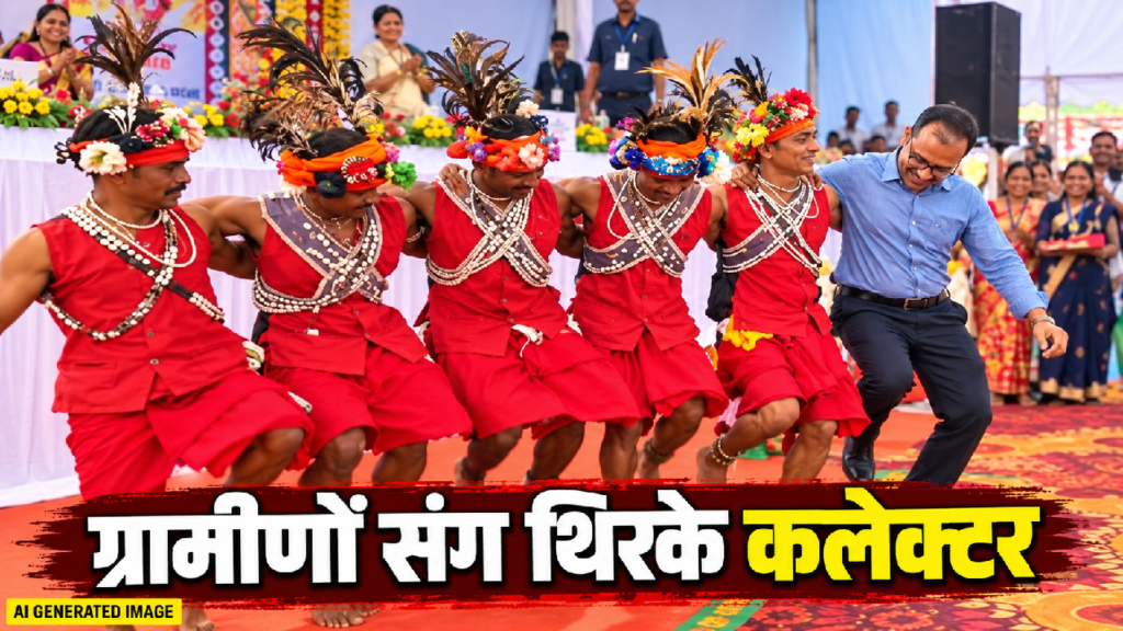 CG : गाजे-बाजे की धुन पर ग्रामीणों संग थिरके कलेक्टर, मांदरी नृत्य ने जीता दिल …